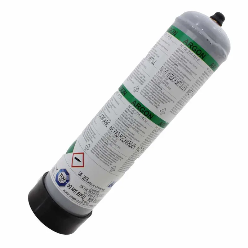 Bouteille de gaz Argon non rechargeable - 1 litre