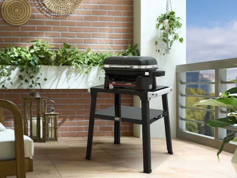 Weber Lumin Compact avec support - Barbecue électrique portable