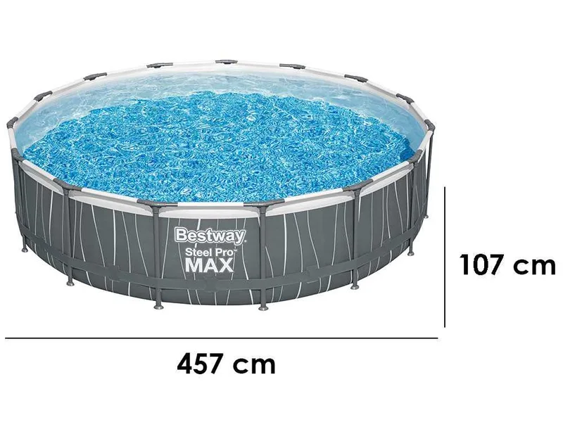 Bestway Steel Pro max 561GD - Ø457x107 cm - Piscine ronde