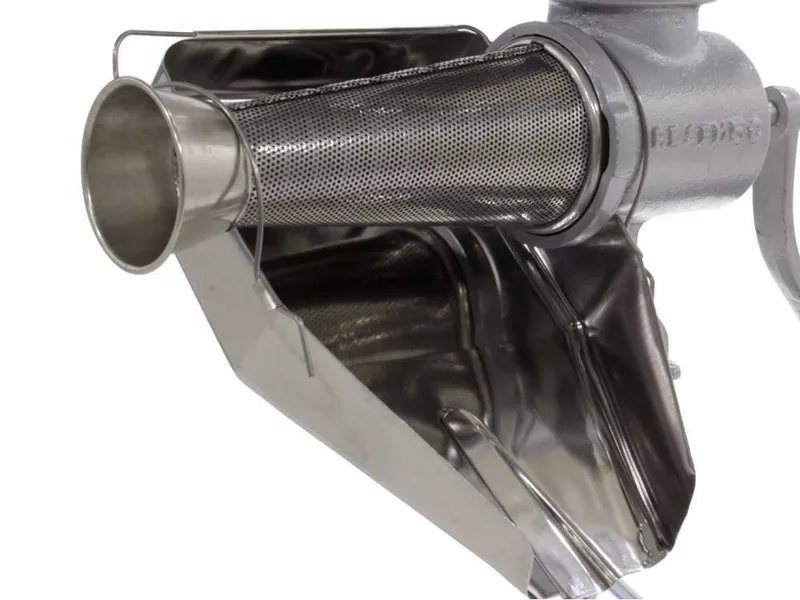Reber 8502 N - Presse-tomates Manuel N°5 - collecteur et bac de récupération en acier INOX