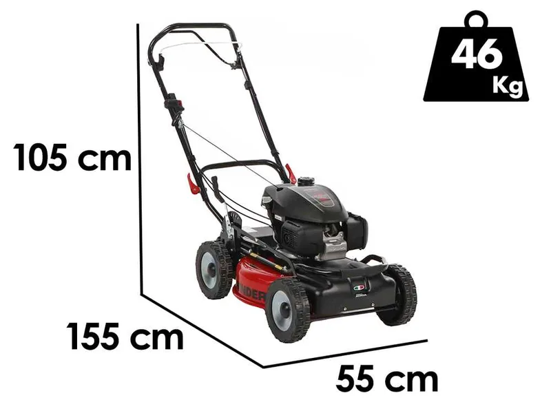 Tondeuse à gazon thermique tractée GRINDER 4x4 SH - Avec moteur Honda GCVx 200 - Coupe 52cm - double lame mulching