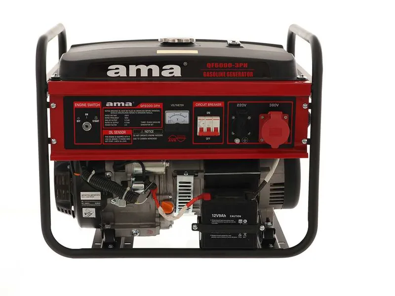 AMA QF6000 3PH - Groupe électrogène 6.5 kW triphasé à essence - Générateur de courant