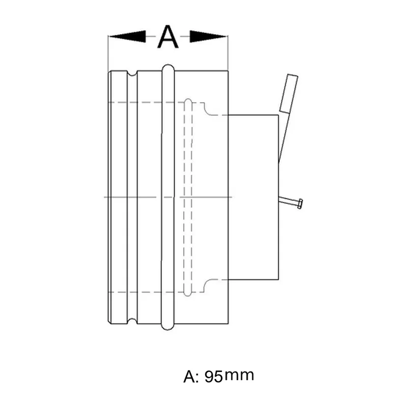 Schiedel ICS capuchon de fermeture Ø150 mm avec limiteur de tirage double paroi brillant