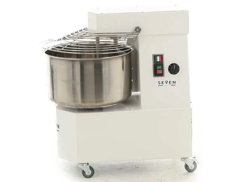 Pétrin à spirale professionnel Seven Italy GH 40 - 230 V - Avec roues et Minuterie