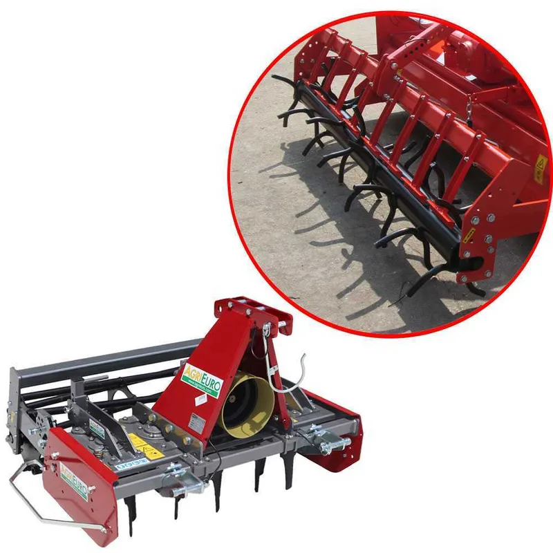 Herse rotative légère RF110 - largeur de travail 110 cm - 10 lames série légère - rouleau à piques