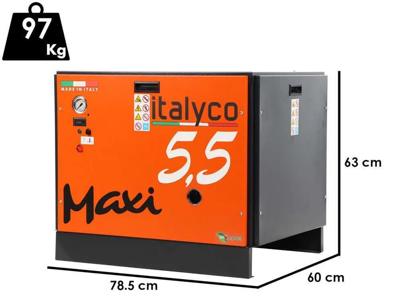 Italyco Maxi 6 - Compresseur rotatif à vis - Pression max 10 bar