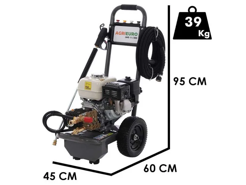 LWD 11/200 - Nettoyeur haute pression thermique professionnel - 205 bars 678 L/h - Pompe Comet LWD - Moteur Honda GX 200