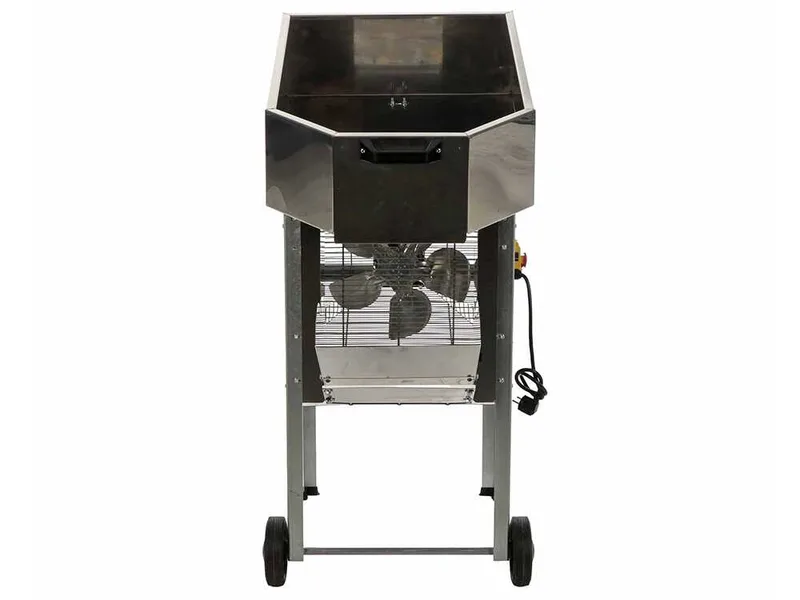 Jolly Falkom – Effeuilleuse électrique pour olives en acier inoxydable AISI 304 – Variateur de vitesse et cuve de 77 L