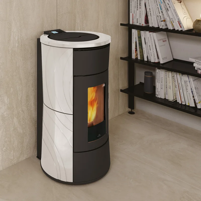 Edilkamin Cherie H 14 Evo poêle à granulés hydro céramique blanche