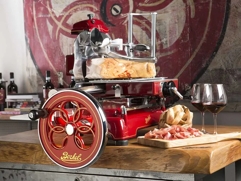 BERKEL B3 - Trancheuse à volant avec piédestal avec Lame en acier au chrome de 300 mm