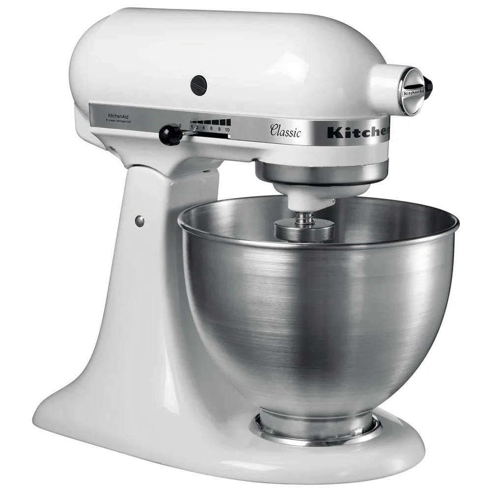 KitchenAid Classic 5K45SS-EWH Blanc - Batteur mélangeur planétaire