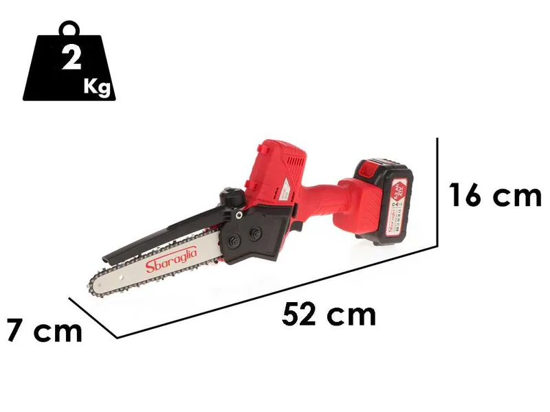 Sbaraglia Rambo Energy 21V - Élagueuse manuelle à batterie - 21V / 5.2Ah
