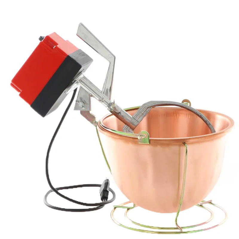 Chaudron électrique en cuivre lisse pour polenta NuovaFac Cuoca Automatica base ronde 4L - 24W