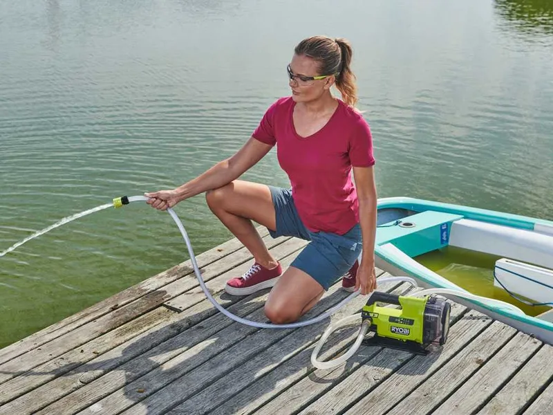 Ryobi RY18TPXA-0 - Pompe auto-amorçante à batterie - 18 V - sans batteries ni chargeur