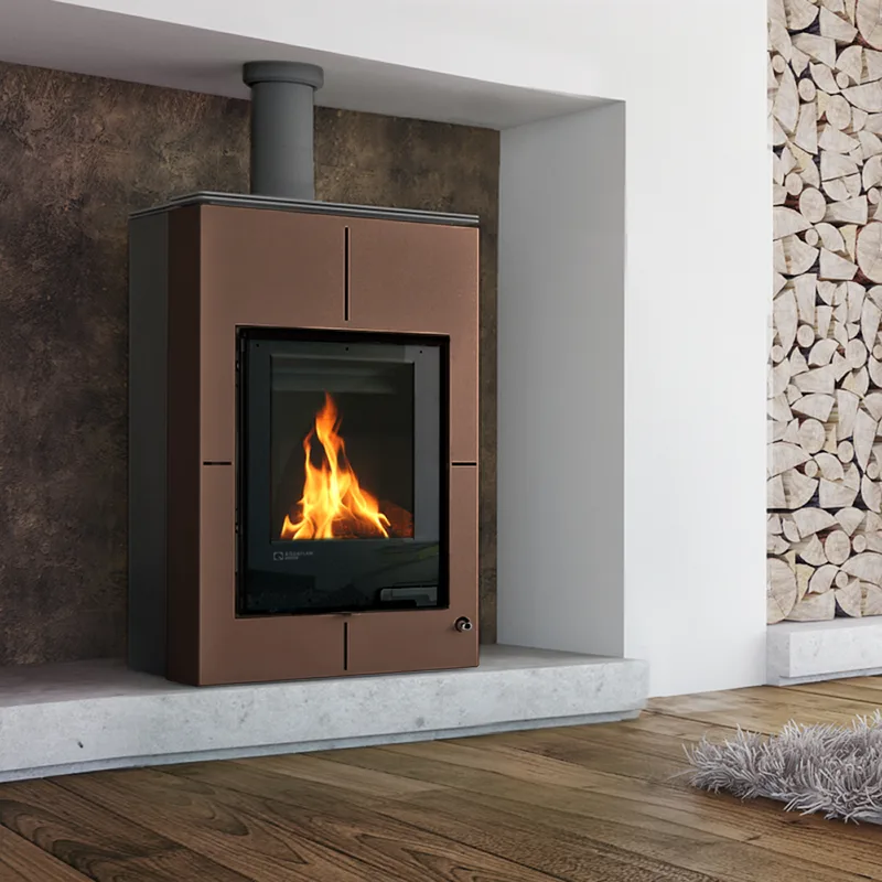 Aquaflam Vario Saporo Basic Poêle à bois hydro marron 11/7 kW