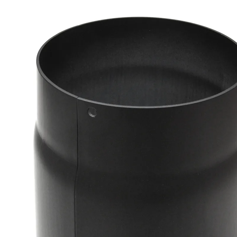 Raik Basic élément de longueur 130mm noir L: 500mm avec porte pour tuyau de fumée / conduit de fumée