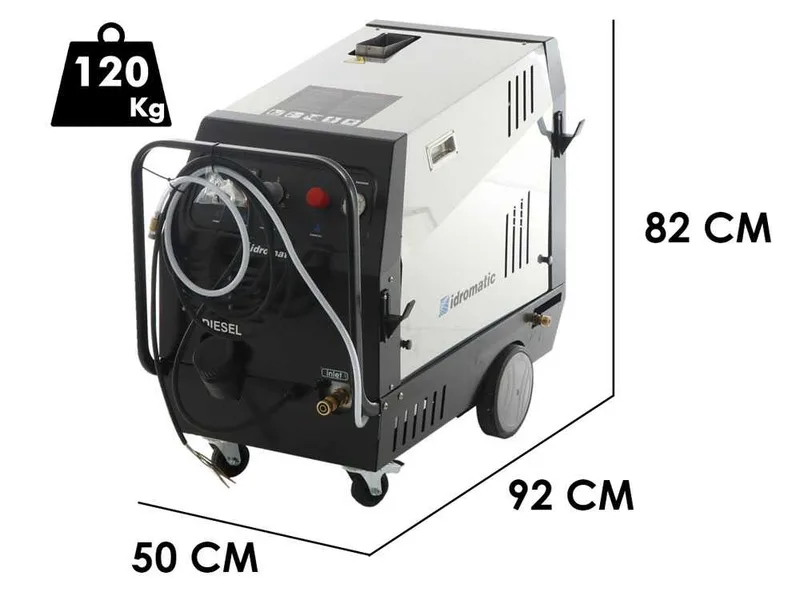 Idromatic Eco 170.13 - Nettoyeur haute pression professionnel à eau chaude - triphasé - 180 bar - 780 l/h