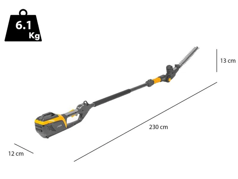 Stiga mt 500e Kit - Taille-haie et Perche élagueuse multifonction - batterie et chargeur inclus