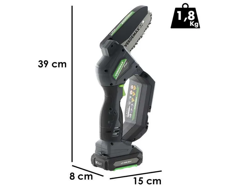 Élagueuse sur batterie Verdemax PE20 - avec batterie 20V 2Ah
