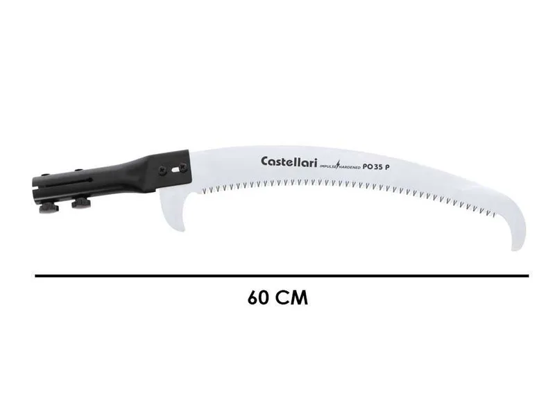 Castellari PO35P+ATO2 - Scie de jardin sur perche ovale en aluminium - 150-240 cm - Lame de 35 cm