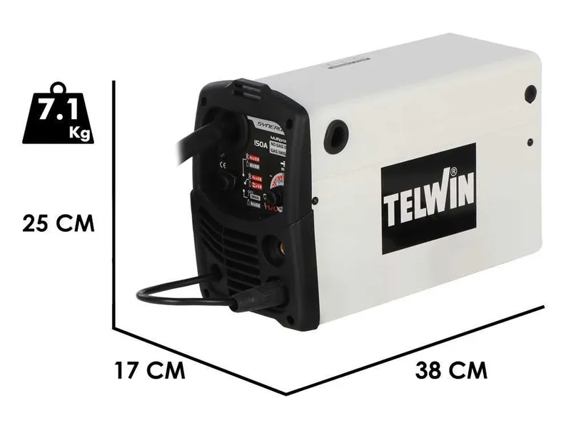 Telwin Bimax150i Synergic - Poste à souder Inverter multiprocédé (MIG-MAG/FLUX/MMA), à courant continu (DC)