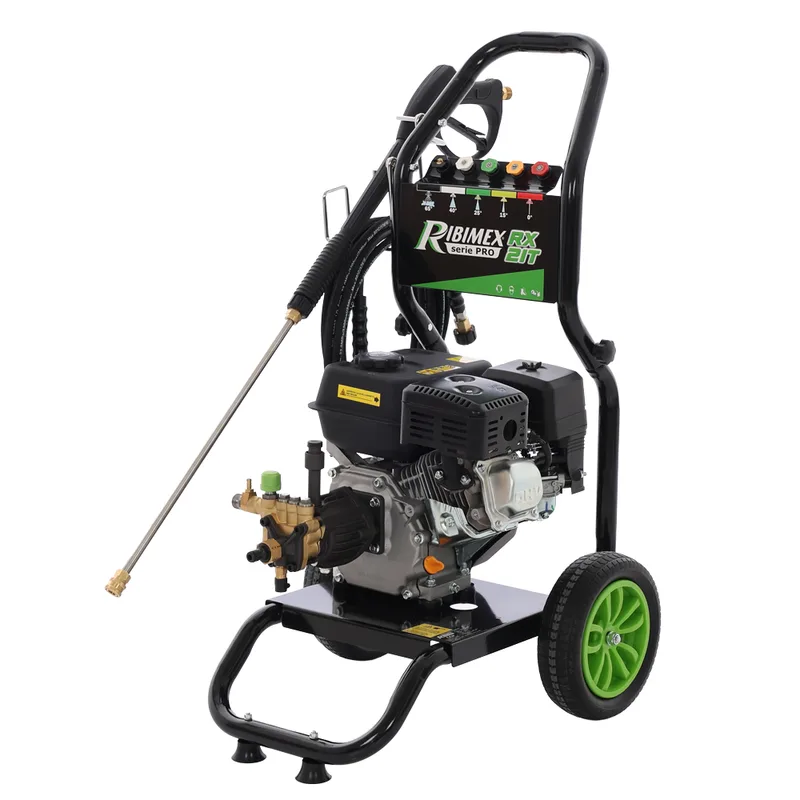 Ribimex RX21T - Nettoyeur haute pression thermique - 200 bar 678 l/h - Moteur Loncin à essence 196 cm³