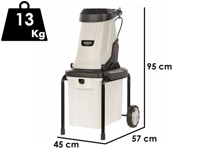 BlackStone SHRED 45 BL PLUS - Broyeur électrique - Lames réversibles - Bac de ramassage