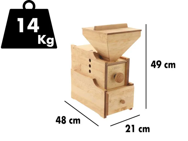WIDU Universalmühle Mod. 3 - Moulin à farine en bois de bouleau