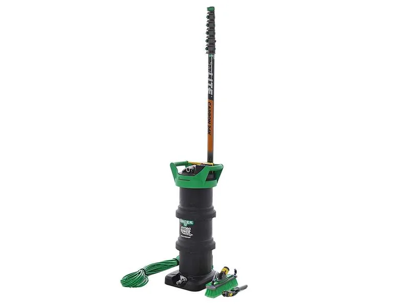 Unger Hydropower Ultra Expert L DI - Kit de nettoyage pour vitres et panneaux photovoltaïques - Perche nLITE Carbon 24K 170-860 cm