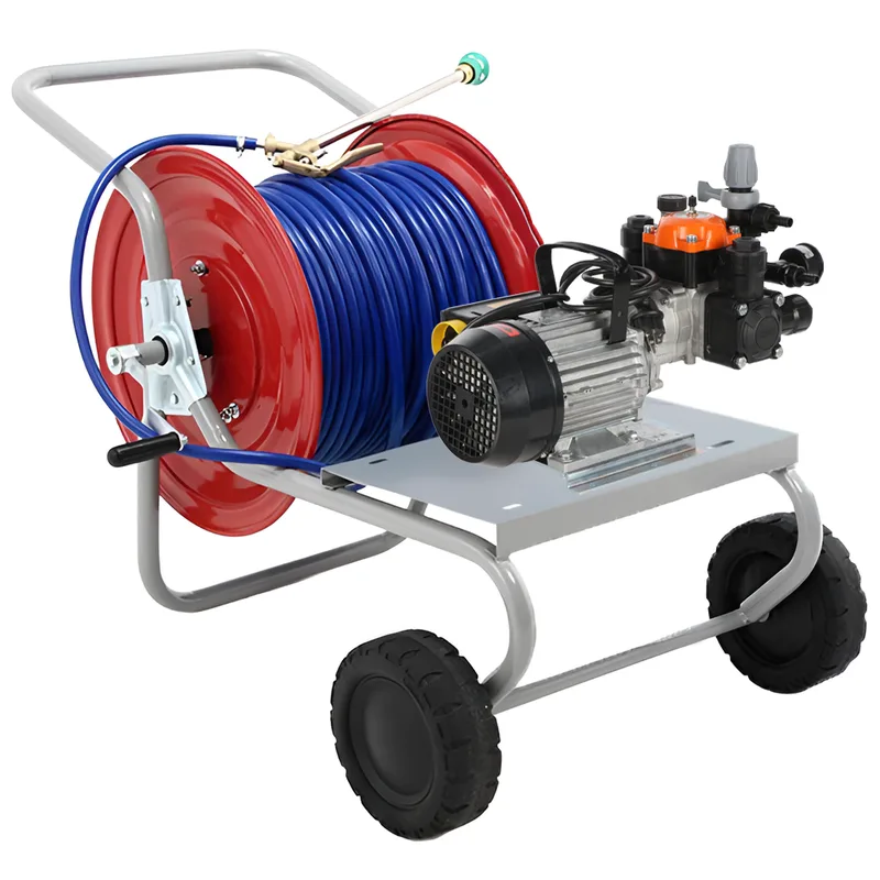 Kit motopompe électrique de pulvérisation avec chariot - Comet MTP BPX25 PA6 - Pour produits chimiques et acides