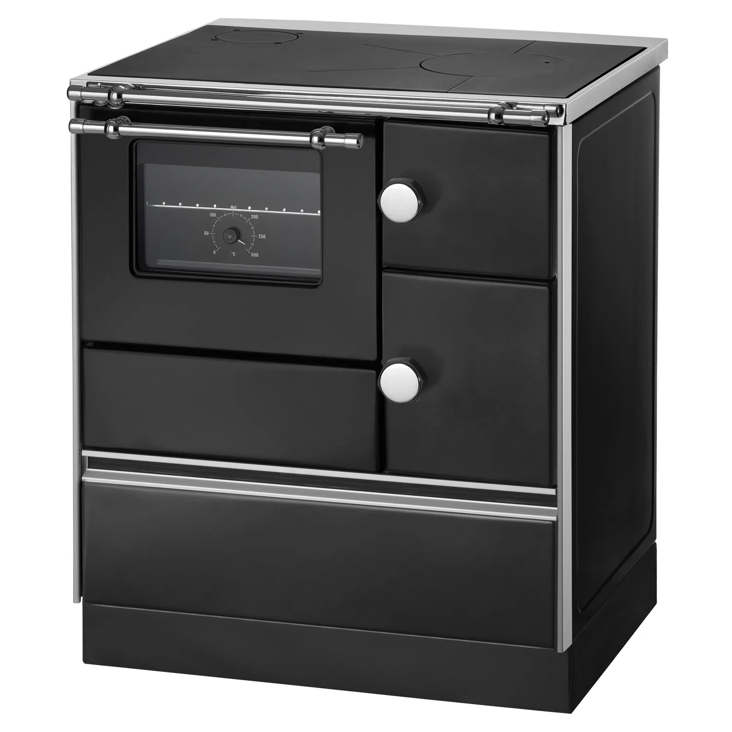 Westminster K76-90 cuisinière à bois acier noir, gauche