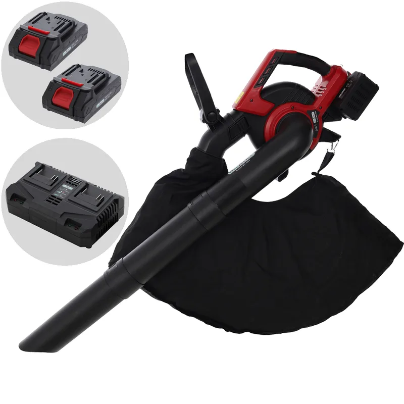 GeoTech X-Line BV-40V - Souffleur-aspirateur à batterie - 2 × 20 V 2 Ah