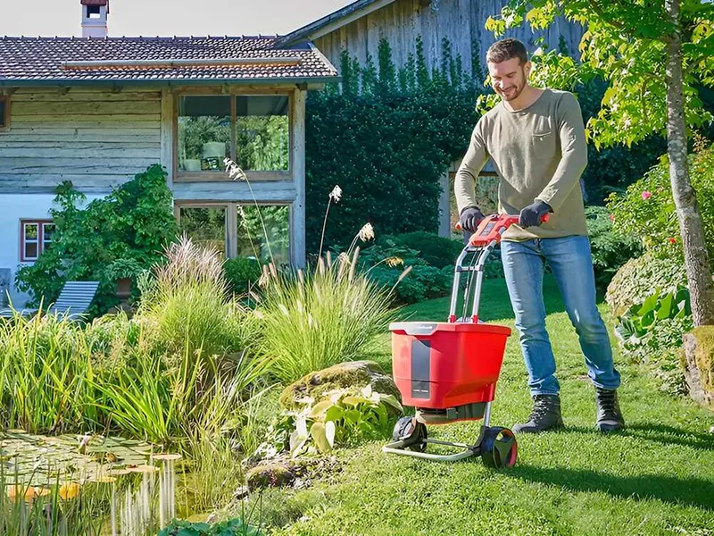 Einhell GE-SR 18/22 Li - Épandeur d'engrais multifonction à batterie - 18 V/5,2 Ah