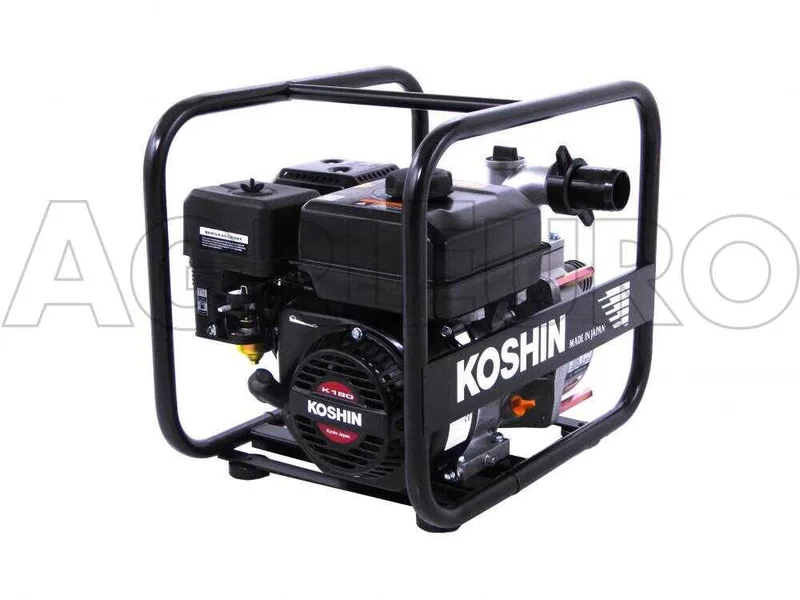 Motopompe thermique Koshin STV-50X pour eaux semi-chargées avec raccords de 50 mm