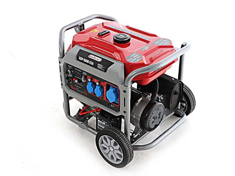 GeoTech Pro GGP 8000 ESA - Groupe électrogène sur chariot dém. électrique avec AVR 6.5 KW - Continue 6 Kw Monophasé