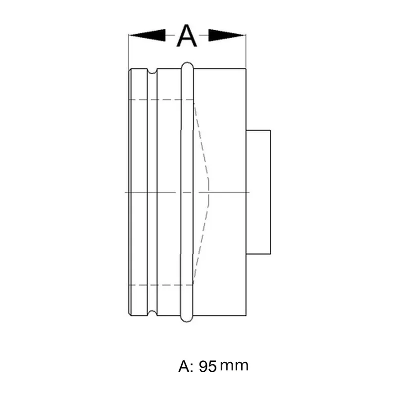 Schiedel ICS couvercle de fermeture pour raccordement tuyaux Ø130 mm double paroi brillant