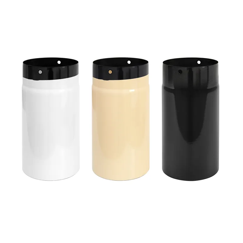 Tuyau de poêle / conduit de fumée émaillé 120mm - 250mm noir
