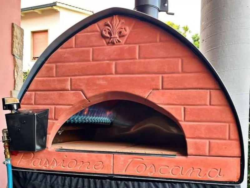 Pizza Party Passione - Four à pizza hybride 2-en-1 gaz/bois - Chambre de cuisson 80 x 60 cm - Sole en biscotto réfractaire