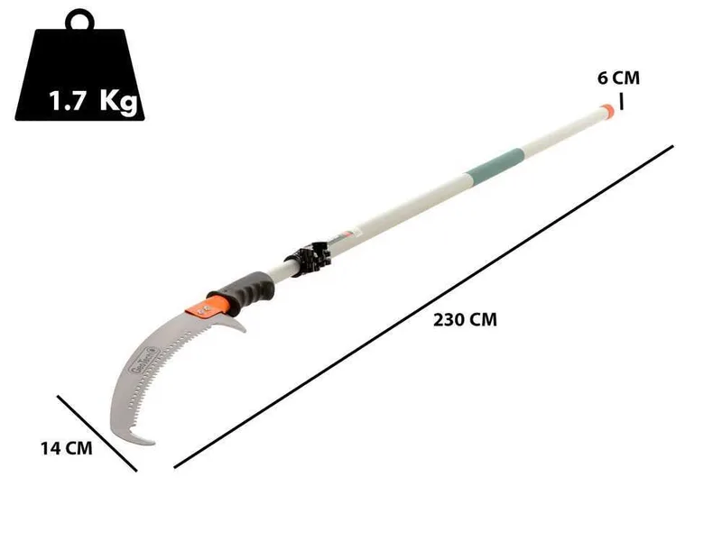 GeoTech STP-500A - Scie de jardin sur perche télescopique - 230-500cm