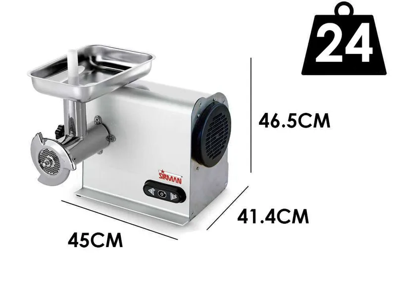 Sirman TC 12 Dakota FX - Hachoir à viande électrique - en aluminium et acier inox - 750W