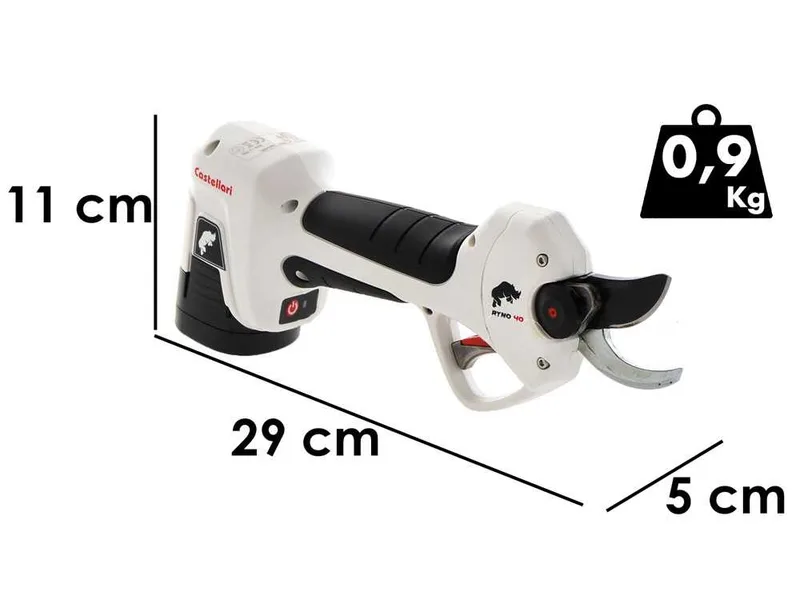 Castellari Ryno 40 - Sécateur électrique de taille - 2x 14,4V - 2,5 Ah - Diamètre de coupe 25 mm