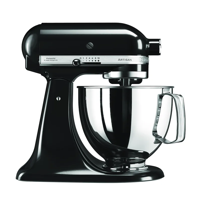 KitchenAid Artisan 5KSM125-EOB Noir Onyx - Batteur mélangeur planétaire à tête relevable