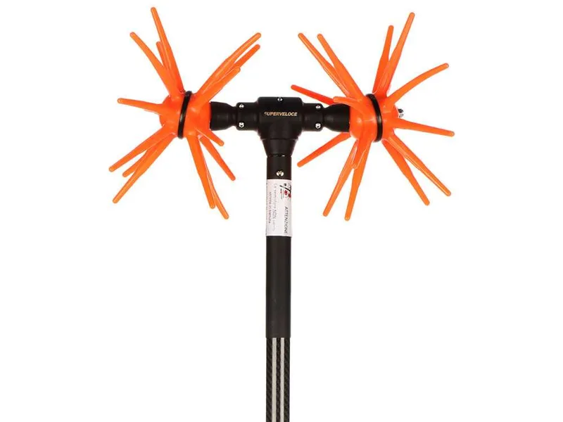 Ripartrak Superveloce X.4 FX - Peigne vibreur électrique - Tige en carbone 2,4 m - Moteur sans balais