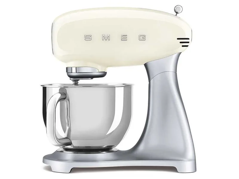 Smeg SMF02CREU Crème - Batteur Mélangeur Planétaire - Bol en Inox de 4,8 litres