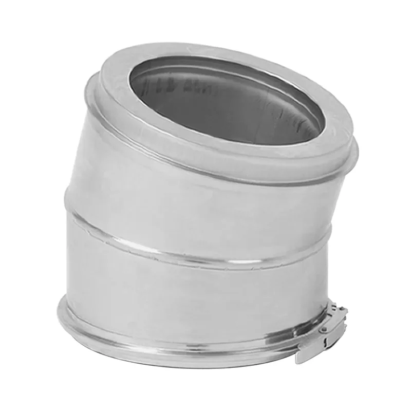 Opsinox conduit de cheminée en acier inoxydable 130mm coude 15° BO1