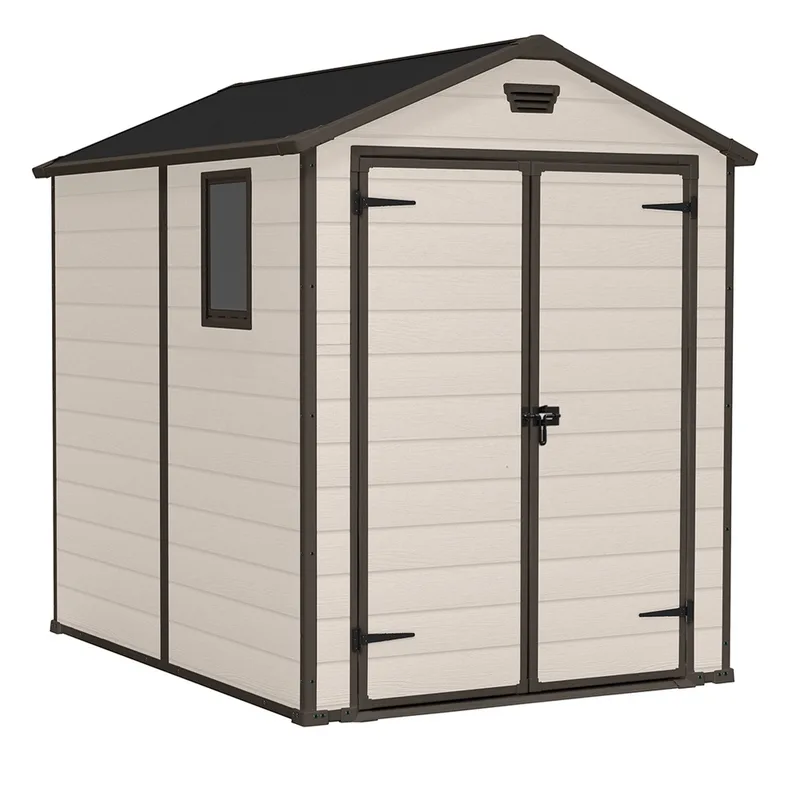Keter Manor beige - Abri de jardin - Avec fenêtre latérale - 185x236x227 cm