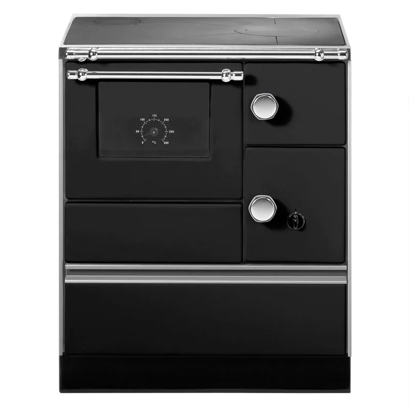 Westminster K76-90 cuisinière à bois acier noir, gauche