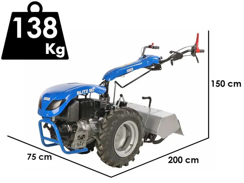 EuroMech BLITZ 80 - Motoculteur diesel - Kohler KD15-350 - 9,5 CV