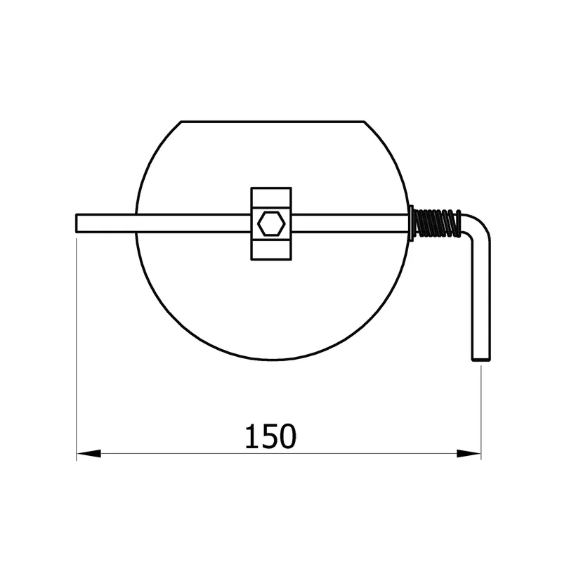 Raik Basic modérateur de tirage 120mm gris fonte pour tuyau de fumée / conduit de fumée