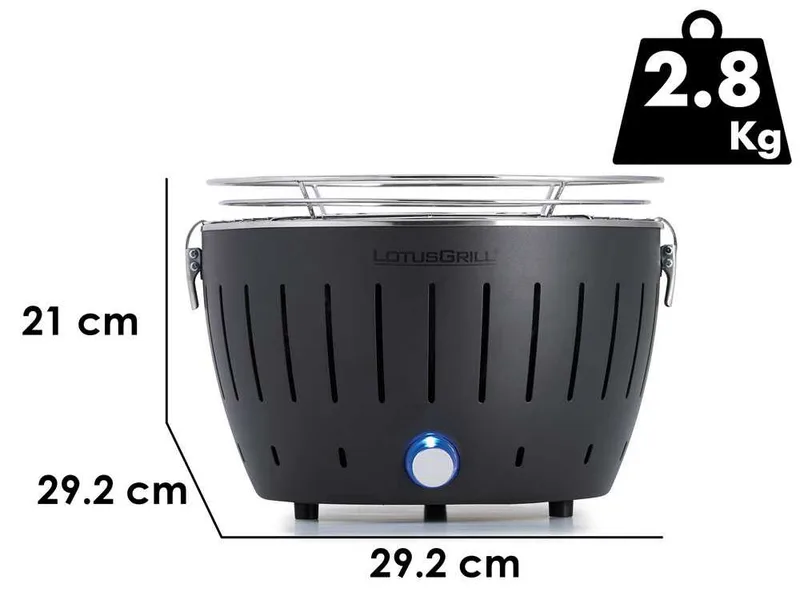 LotusGrill LG G28 U - Barbecue portable pour l'extérieur Mini - Coque anthracite